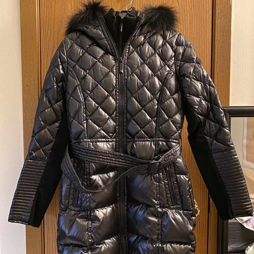 NWT Bcbgmaxazria puffer coat with fur